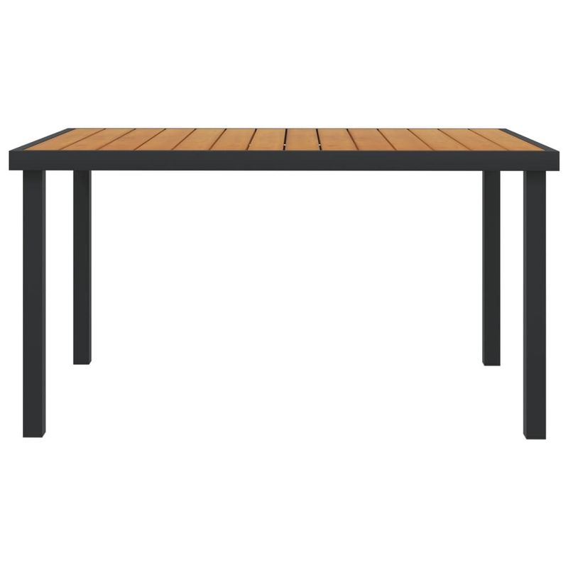 Casa si Gradina - Gradina si terasa - Mobilier exterior - Mese gradina - Masa de gradina, maro, 140x90x74 cm, aluminiu si WPC - Infinity.ro