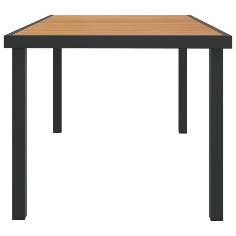 Casa si Gradina - Gradina si terasa - Mobilier exterior - Mese gradina - Masa de gradina, maro, 140x90x74 cm, aluminiu si WPC - Infinity.ro