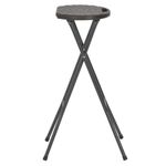 Casa si Gradina - Gradina si terasa - Mobilier exterior - Scaune si sezlonguri gradina - Scaune de bar pliabile 2 buc., maro, HDPE si otel, aspect ratan - Infinity.ro