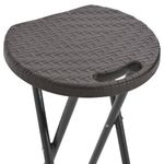 Casa si Gradina - Gradina si terasa - Mobilier exterior - Scaune si sezlonguri gradina - Scaune de bar pliabile 2 buc., maro, HDPE si otel, aspect ratan - Infinity.ro