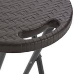 Casa si Gradina - Gradina si terasa - Mobilier exterior - Scaune si sezlonguri gradina - Scaune de bar pliabile 2 buc., maro, HDPE si otel, aspect ratan - Infinity.ro