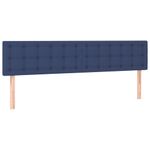 Casa si Gradina - Mobilier - Paturi si accesorii - Paturi - Pat cu arcuri, saltea si LED, albastru, 160x200 cm, textil - Infinity.ro