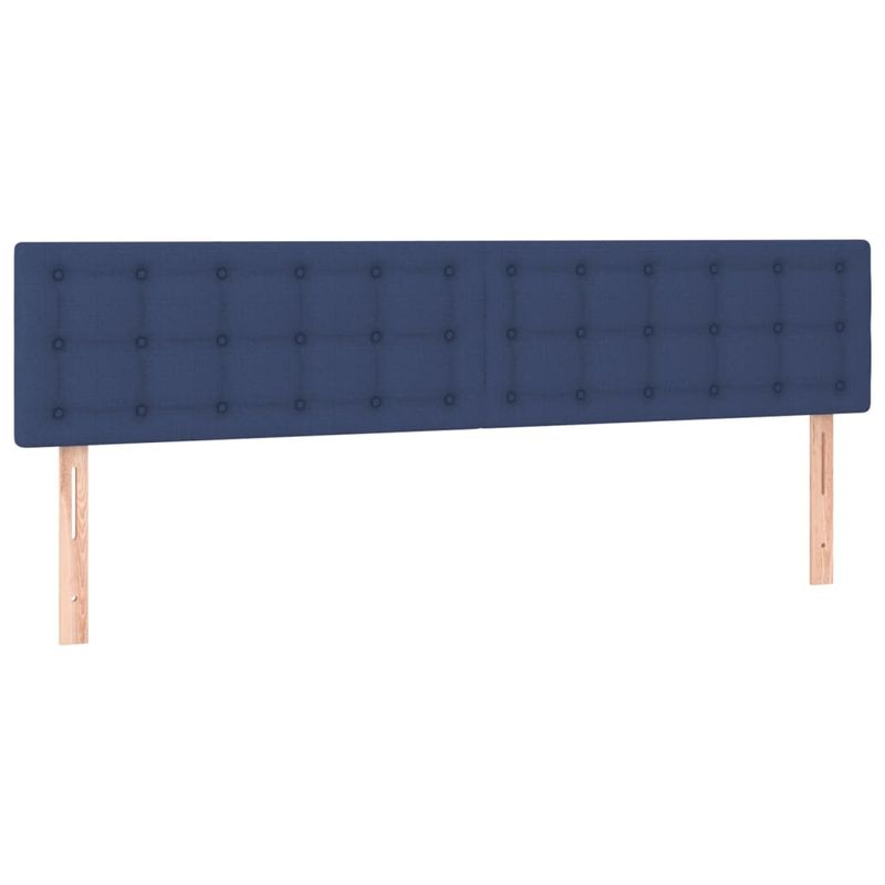 Casa si Gradina - Mobilier - Paturi si accesorii - Paturi - Pat cu arcuri, saltea si LED, albastru, 160x200 cm, textil - Infinity.ro