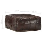 Casa si Gradina - Mobilier - Scaune si fotolii - Fotolii - Fotoliu puf, maro inchis, 60x60x30 cm, piele naturala de capra - Infinity.ro