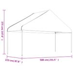 Casa si Gradina - Gradina si terasa - Umbrele si pavilioane - Pavilioane - Foisor cu acoperis, alb, 11,15x5,88x3,75 m, polietilena - Infinity.ro
