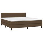 Casa si Gradina - Mobilier - Paturi si accesorii - Paturi - Pat continental cu saltea maro inchis 180x200cm material textil - Infinity.ro