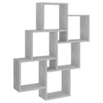 Casa si Gradina - Mobilier - Biblioteci si rafturi - Rafturi - Raft de perete cub, gri beton, 78x15x93 cm, PAL - Infinity.ro
