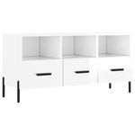 Casa si Gradina - Mobilier - Comode si corpuri - Comode - Comoda TV, alb extralucios, 102x36x50 cm, lemn prelucrat - Infinity.ro