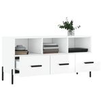 Casa si Gradina - Mobilier - Comode si corpuri - Comode - Comoda TV, alb extralucios, 102x36x50 cm, lemn prelucrat - Infinity.ro