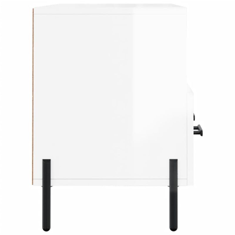 Casa si Gradina - Mobilier - Comode si corpuri - Comode - Comoda TV, alb extralucios, 102x36x50 cm, lemn prelucrat - Infinity.ro