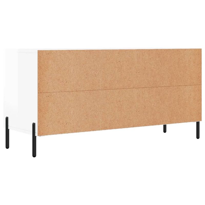 Casa si Gradina - Mobilier - Comode si corpuri - Comode - Comoda TV, alb extralucios, 102x36x50 cm, lemn prelucrat - Infinity.ro