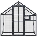 Petshop - Accesorii petshop - Culcusuri si custi - Tarcuri si colivii - Voliera de pasari, antracit, 179x100x185 cm, aluminiu - Infinity.ro