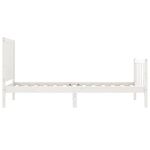 Casa si Gradina - Mobilier - Paturi si accesorii - Paturi - Cadru de pat cu tablie, alb, 100x200 cm, lemn masiv - Infinity.ro