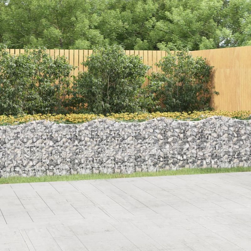 Casa si Gradina - Gradinarit si plante - Plante si ghivece - Ghivece si suporturi - Strat inaltat cu gabion arcuit, 600x50x100 cm, fier galvanizat - Infinity.ro
