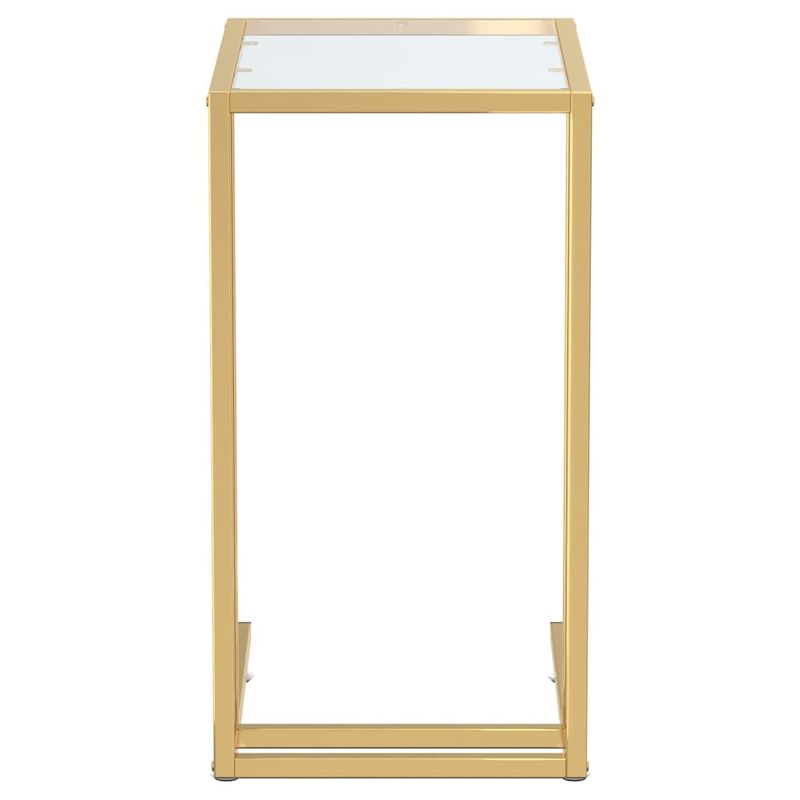 Casa si Gradina - Mobilier - Mese si birouri - Mese living - Masa laterala de calculator, 50x35x65 cm, sticla transparenta - Infinity.ro