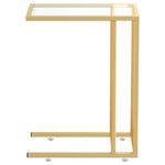 Casa si Gradina - Mobilier - Mese si birouri - Mese living - Masa laterala de calculator, 50x35x65 cm, sticla transparenta - Infinity.ro
