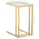 Casa si Gradina - Mobilier - Mese si birouri - Mese living - Masa laterala de calculator, 50x35x65 cm, sticla transparenta - Infinity.ro