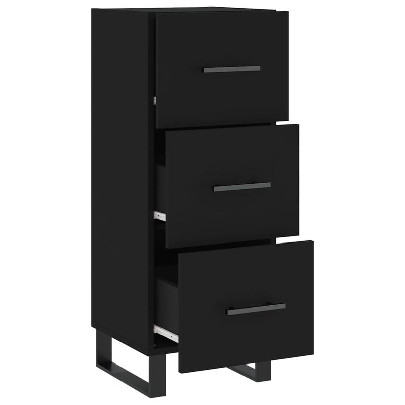 Casa si Gradina - Mobilier - Comode si corpuri - Comode - Servanta, negru, 34,5x34x90 cm, lemn compozit - Infinity.ro