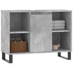 Casa si Gradina - Mobilier - Mobilier baie - Comode baie - Comoda pentru baie, gri beton, 80x33x60 cm, lemn compozit - Infinity.ro