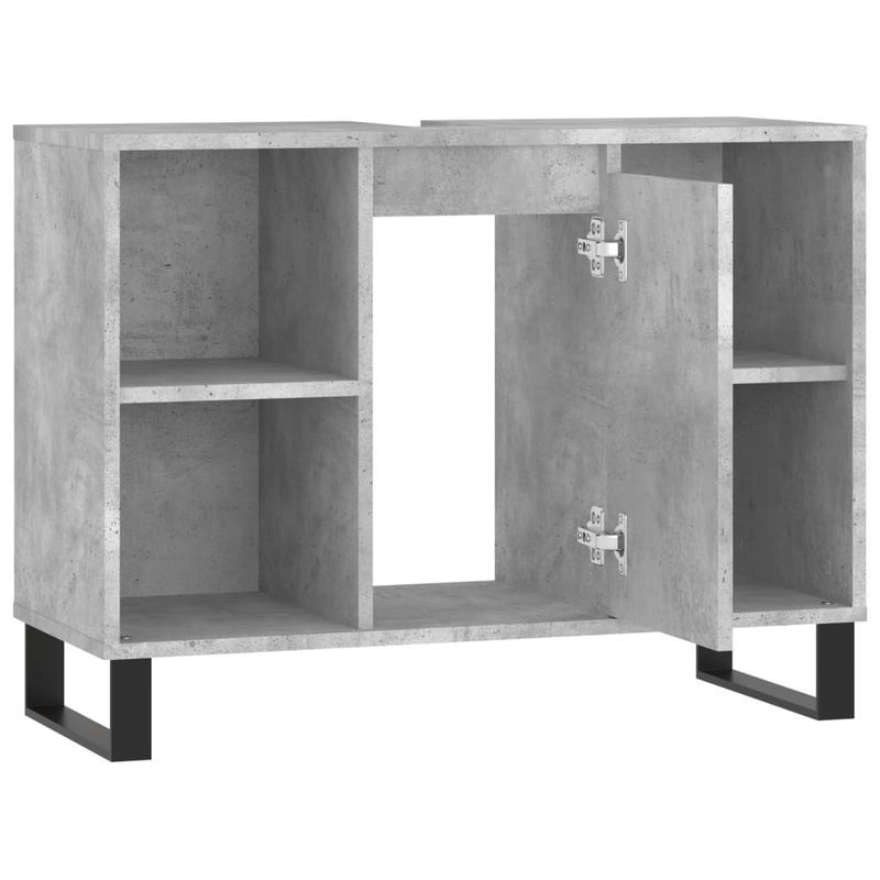 Casa si Gradina - Mobilier - Mobilier baie - Comode baie - Comoda pentru baie, gri beton, 80x33x60 cm, lemn compozit - Infinity.ro