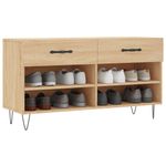 Casa si Gradina - Mobilier - Organizare si depozitare - Organizator incaltaminte - Bancheta pantofar, stejar sonoma, 102x35x55 cm, lemn prelucrat - Infinity.ro