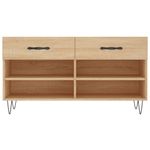 Casa si Gradina - Mobilier - Organizare si depozitare - Organizator incaltaminte - Bancheta pantofar, stejar sonoma, 102x35x55 cm, lemn prelucrat - Infinity.ro