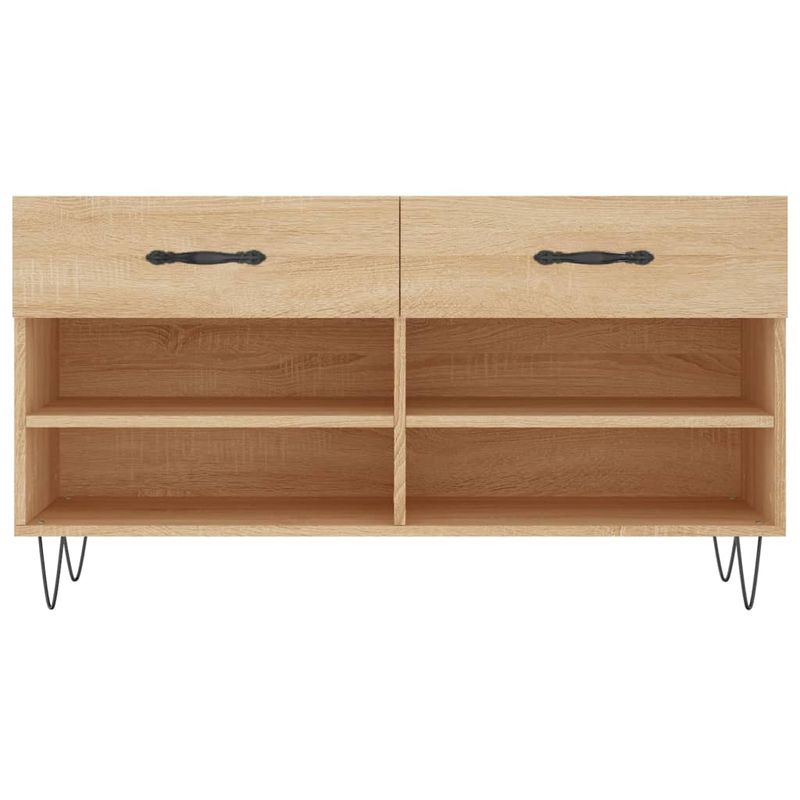 Casa si Gradina - Mobilier - Organizare si depozitare - Organizator incaltaminte - Bancheta pantofar, stejar sonoma, 102x35x55 cm, lemn prelucrat - Infinity.ro