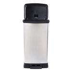 Casa si Gradina - Mobilier - Organizare si depozitare - Cosuri de gunoi - Curver Cos de gunoi cu pedala „Deco”, 50 L, argintiu - Infinity.ro