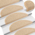 Casa si Gradina - Textile si covoare - Covoare - Covoare casa - Covorase scari autoadezive 15 buc. bej deschis 65x21x4cm sisal - Infinity.ro