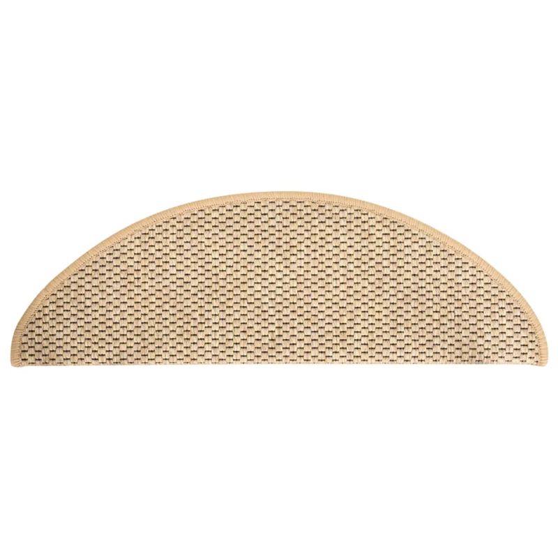 Casa si Gradina - Textile si covoare - Covoare - Covoare casa - Covorase scari autoadezive 15 buc. bej deschis 65x21x4cm sisal - Infinity.ro