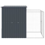 Petshop - Accesorii petshop - Culcusuri si custi - Custi interior si exterior - Cusca caine cu tarc antracit 165x251x181 cm otel galvanizat - Infinity.ro