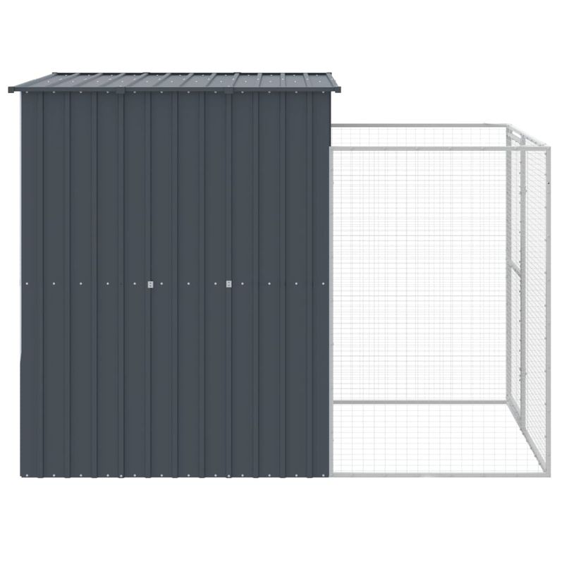 Petshop - Accesorii petshop - Culcusuri si custi - Custi interior si exterior - Cusca caine cu tarc antracit 165x251x181 cm otel galvanizat - Infinity.ro