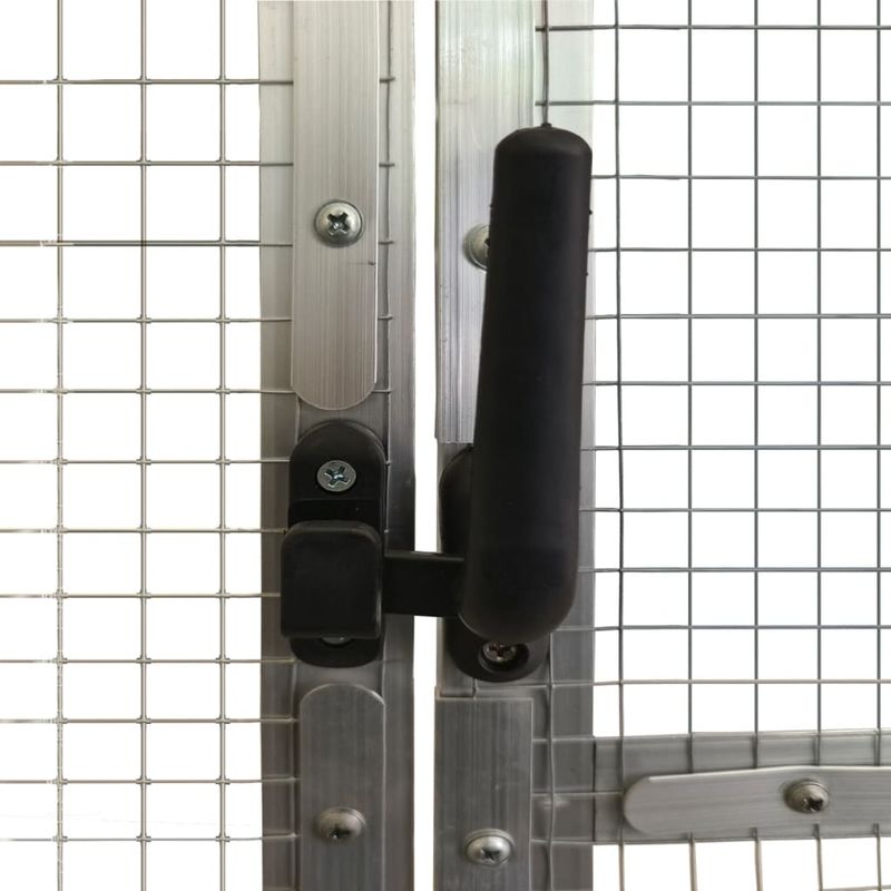 Petshop - Accesorii petshop - Culcusuri si custi - Tarcuri si colivii - Voliera de pasari, argintiu, 1,79x2x1,85 m, aluminiu, mărime 1.79x2x1.85 m - Infinity.ro