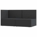 Casa si Gradina - Gradina si terasa - Mobilier exterior - Seturi mobila gradina - Set sezlonguri de gradina, 2 piese, cu perne, negru, poliratan - Infinity.ro