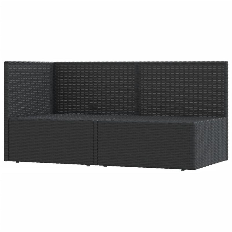Casa si Gradina - Gradina si terasa - Mobilier exterior - Seturi mobila gradina - Set sezlonguri de gradina, 2 piese, cu perne, negru, poliratan - Infinity.ro