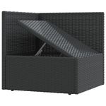 Casa si Gradina - Gradina si terasa - Mobilier exterior - Seturi mobila gradina - Set sezlonguri de gradina, 2 piese, cu perne, negru, poliratan - Infinity.ro