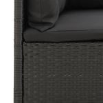 Casa si Gradina - Gradina si terasa - Mobilier exterior - Seturi mobila gradina - Set sezlonguri de gradina, 2 piese, cu perne, negru, poliratan - Infinity.ro