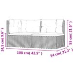 Casa si Gradina - Gradina si terasa - Mobilier exterior - Seturi mobila gradina - Set sezlonguri de gradina, 2 piese, cu perne, negru, poliratan - Infinity.ro