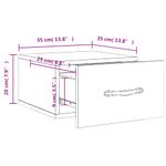 Casa si Gradina - Mobilier - Comode si corpuri - Noptiere - Noptiera de perete, gri beton, 35x35x20 cm - Infinity.ro