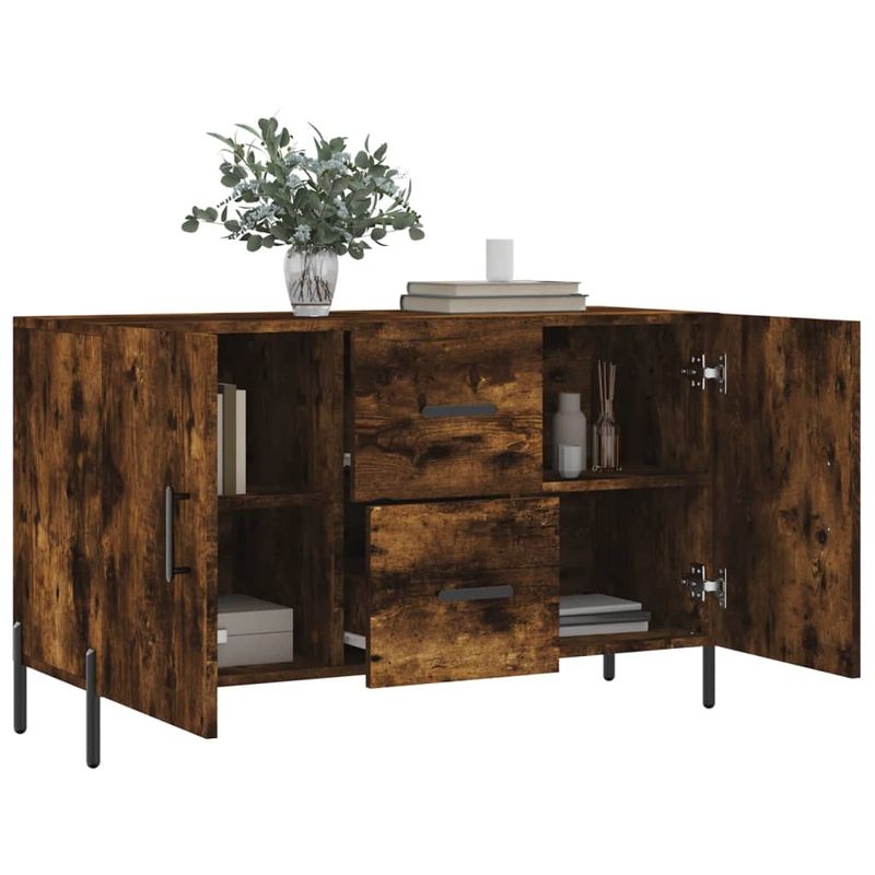 Casa si Gradina - Mobilier - Comode si corpuri - Comode - Servanta, stejar fumuriu, 100x36x60 cm, lemn compozit - Infinity.ro