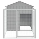 Petshop - Accesorii petshop - Culcusuri si custi - Custi interior si exterior - Cusca de caine & tarc gri deschis 117x201x123cm otel galvanizat - Infinity.ro