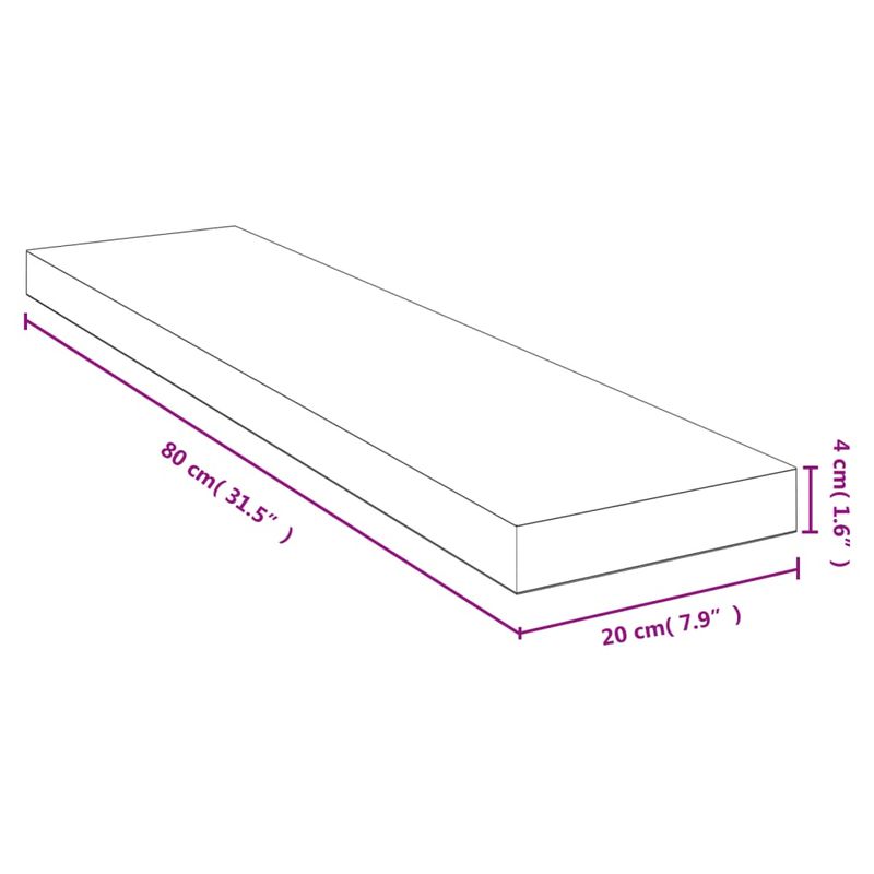 Casa si Gradina - Mobilier - Biblioteci si rafturi - Rafturi - Raft de perete, 80x20x4 cm, bambus - Infinity.ro