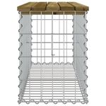 Casa si Gradina - Gradina si terasa - Mobilier exterior - Bancute de gradina - Banca gradina, design gabion, 103x31,5x42cm, lemn pin impregnat - Infinity.ro