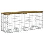 Casa si Gradina - Gradina si terasa - Mobilier exterior - Bancute de gradina - Banca gradina, design gabion, 103x31,5x42cm, lemn pin impregnat - Infinity.ro