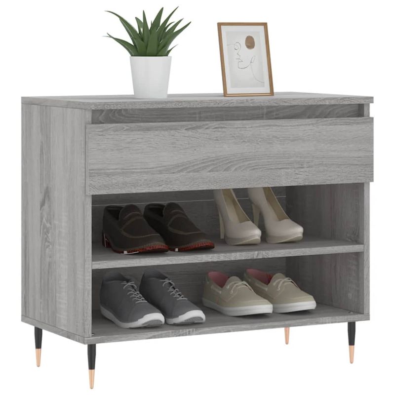 Casa si Gradina - Mobilier - Organizare si depozitare - Organizator incaltaminte - Pantofar, gri sonoma, 70x36x60 cm, lemn prelucrat - Infinity.ro