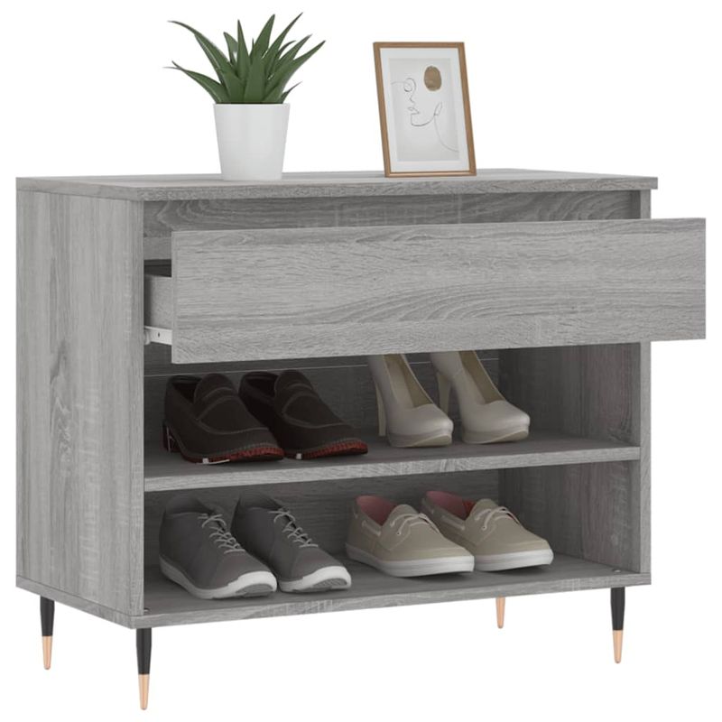 Casa si Gradina - Mobilier - Organizare si depozitare - Organizator incaltaminte - Pantofar, gri sonoma, 70x36x60 cm, lemn prelucrat - Infinity.ro