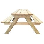 Casa si Gradina - Gradina si terasa - Mobilier exterior - Mese gradina - Masa de picnic, 150 x 135 x 71,5 cm, lemn - Infinity.ro