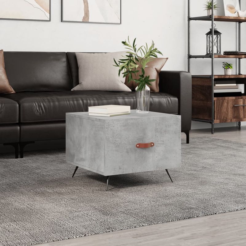 Casa si Gradina - Mobilier - Mese si birouri - Masute de cafea - Masuta de cafea, gri beton, 50x50x40 cm, lemn compozit - Infinity.ro