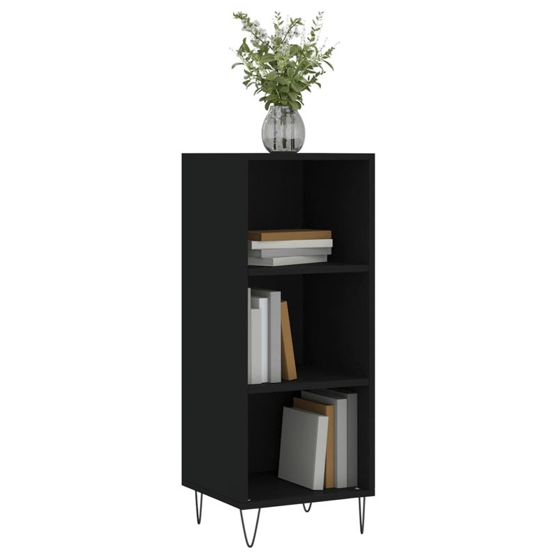Casa si Gradina - Mobilier - Comode si corpuri - Comode - Servanta, negru, 34,5x32,5x90 cm, lemn compozit - Infinity.ro