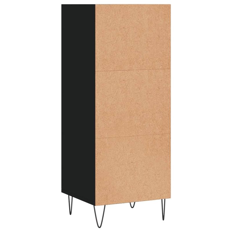 Casa si Gradina - Mobilier - Comode si corpuri - Comode - Servanta, negru, 34,5x32,5x90 cm, lemn compozit - Infinity.ro